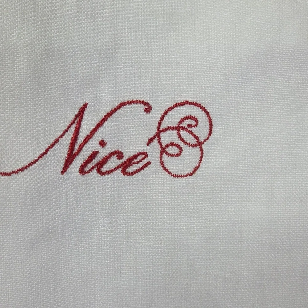 Martha Stewart Collection Christmas Naughty Nice Embroidered Hand Towels Set